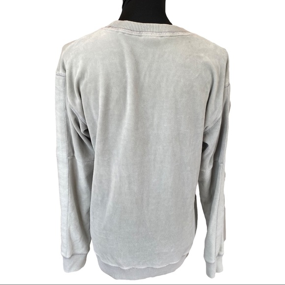 Victoria’s Secret PINK Grey velour plush campus sweater - Picture 3 of 9